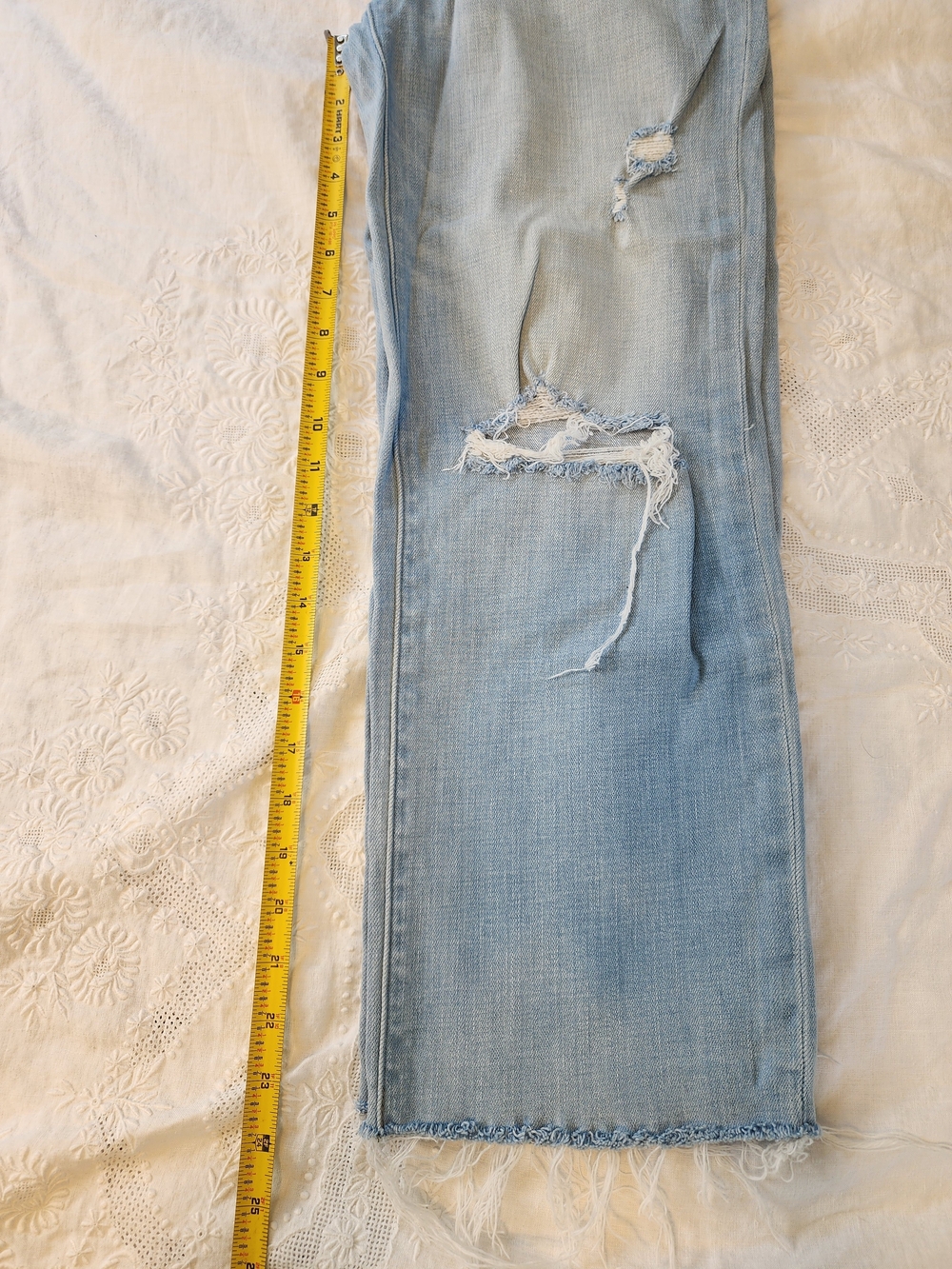 eunina Light Blue Distressed Wide-Leg Jeans - Picture 4 of 4